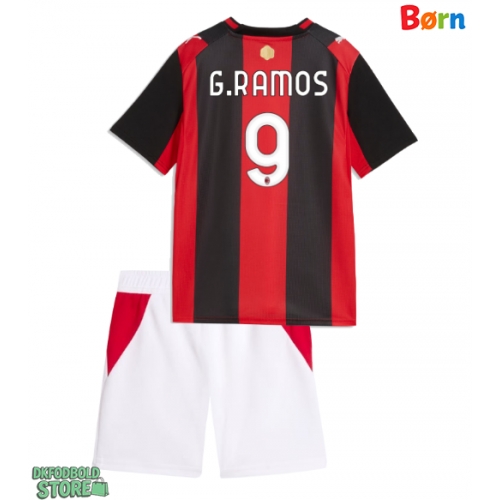 AC Milan Goncalo Ramos #9 Replika Babytøj Hjemmebanesæt Børn 2026-27 Kortærmet (+ Korte bukser)